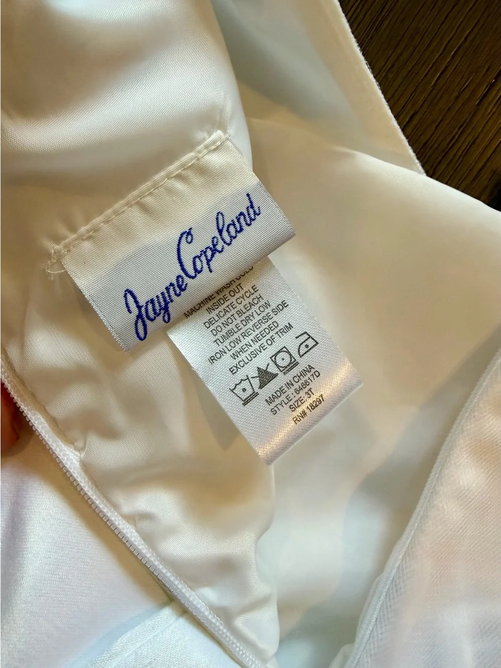 Jayne Copeland Ivory Lace Flower Sash Formal Dress for Girls